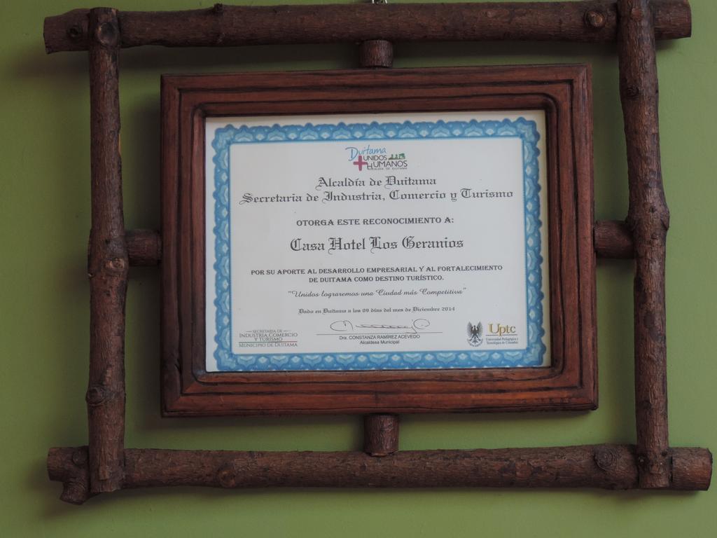 Hotel Los Geranios Duitama Luaran gambar